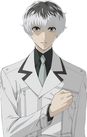 Kaneki Ken Anime Character Portrait PNG Image