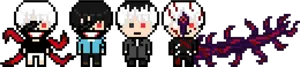 Kaneki Ken Pixel Evolution PNG Image