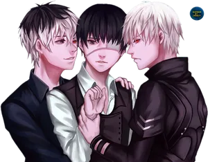 Kaneki Ken Transformations Artwork PNG Image