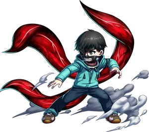 Kaneki Ken Transformed Anime Character PNG Image