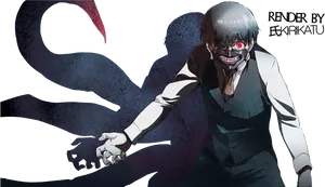 Kaneki Ken Transformed Tokyo Ghoul PNG Image