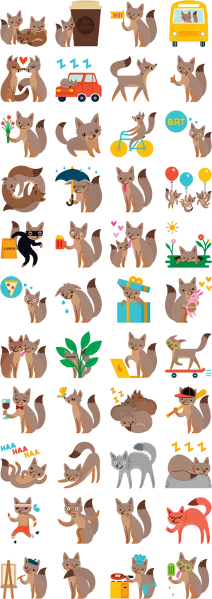 Kangaroo Emojis Collection PNG Image