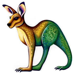 Kangaroo Illustration PNG klg32 PNG image with transparent background