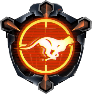 Kangaroo Target Emblem PNG image with transparent background