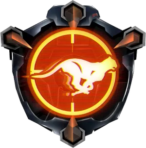 Kangaroo Target Emblem PNG Image