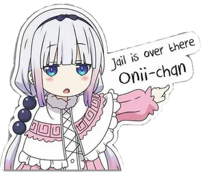 Kanna_ Jail_ Pointing_ Meme PNG Image