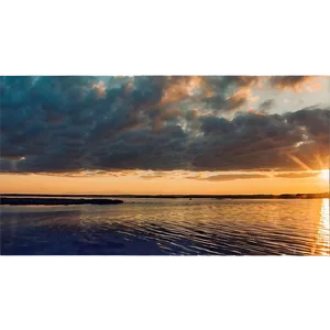 Kansas Beautiful Lakeside Sunset Png Cmf39 PNG Image