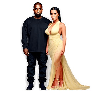 Kanye and Kim Kardashian PNG xta67 PNG