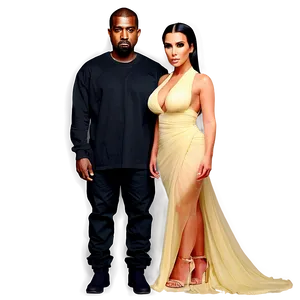 Kanye And Kim Kardashian Png Xta67 PNG Image