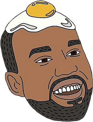 Kanye West Egg Head Cartoon PNG