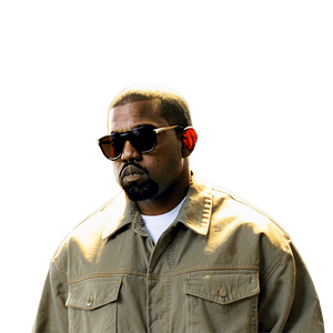 Kanye West in Sunglasses PNG emu28 PNG