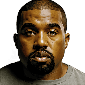 Kanye West Portrait PNG lsd35 PNG