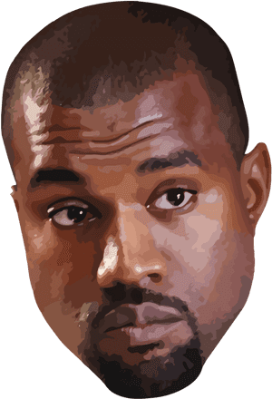 Kanye West Vector Portrait PNG
