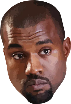 Kanye West Vector Portrait PNG Image