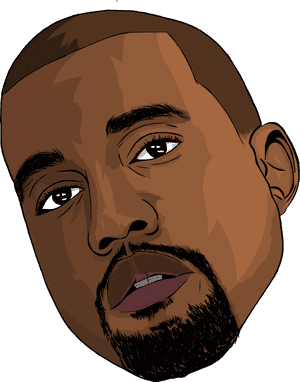 Kanye West Vector Portrait PNG