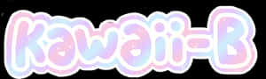 Kawaii B_ Pastel_ Text_ Graphic PNG image with transparent background