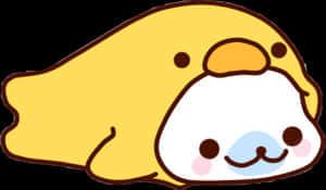 Kawaii Cartoon Seal Lying Down.png PNG image with transparent background
