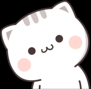 Kawaii Cat Sticker PNG image with transparent background