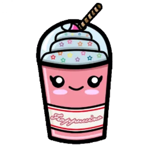 Kawaii Frappuccino Cartoon PNG Image