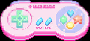 Kawaii Pixel Art Game Controller PNG image with transparent background