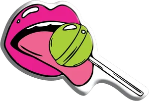 Kawaii Pop Art Lollipop PNG Image