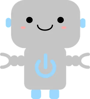 Kawaii Robot Cartoon Character PNG Image