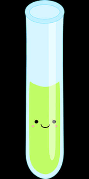 Kawaii Test Tube Character PNG image with transparent background