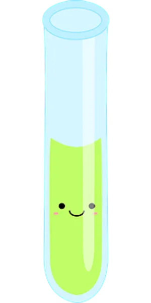 Kawaii Test Tube Character PNG Image