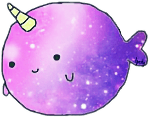 Kawaii Transparent Narwhal - Cute Kawaii Narwhal PNG image with transparent background