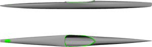 Kayak Design Topand Side View PNG with transparent background