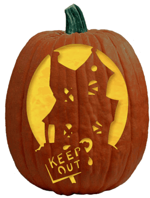 Keep Out - Jack-o'-lantern PNG image with transparent background