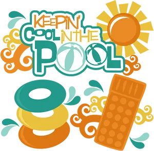 Keepin Coolinthe Pool Summer Vibes PNG Image
