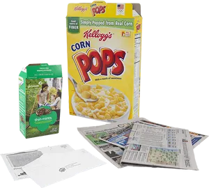 Kelloggs Corn Popsand Various Items PNG Image