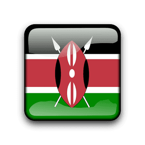 Kenyan Flag Button Graphic PNG image with transparent background