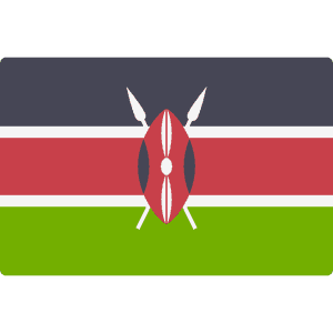 Kenyan Flag Graphic PNG image with transparent background