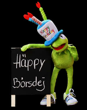 Kermit Birthday Celebration PNG image with transparent background