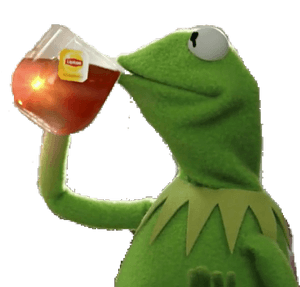 #kermit #kermitmeme #meme #green #stickers #tea #sipthetea - Kermit The Frog Spill The Tea, HD Png Download PNG image with transparent background