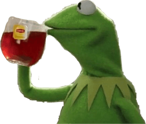 Kermit Drinking Tea Sticker, HD Png Download PNG image with transparent background