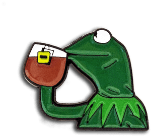 Kermit Sipping Tea Pin, HD Png Download PNG image with transparent background