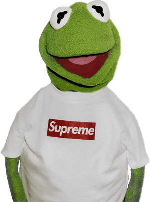 #memezasf #kermit #frog #kermitthefrog #bart #supreme - Kermit The Frog Supreme Hd, HD Png Download PNG image with transparent background