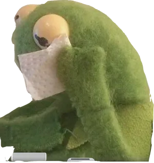 Kermit With Tissue PNG Image