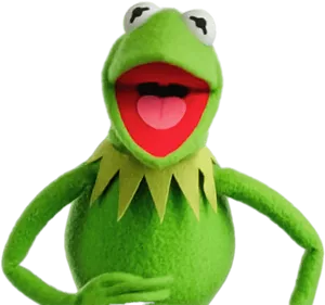 Kermitthe Frog Excited Expression PNG Image