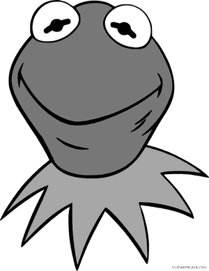 Kermit The Frog Miss Piggy Gonzo Fozzie Bear Beaker - Kermit The Frog Black And White, HD Png Download PNG image with transparent background