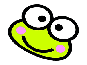 Keroppi Face Graphic PNG image with transparent background