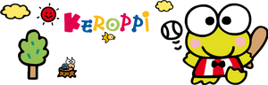 Keroppi Frog Character Cute Design PNG image with transparent background
