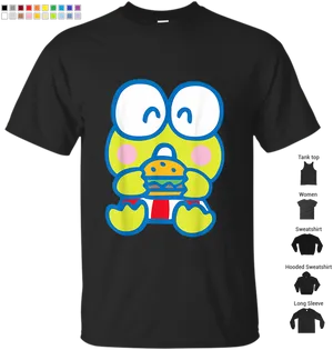 Keroppi Graphic T Shirt Design PNG Image