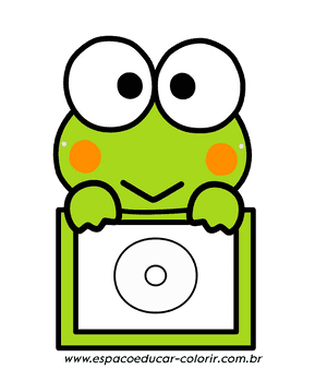 Keroppi Holding Sign Illustration PNG image with transparent background