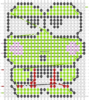 Keroppi Pattern Perler Beads PNG Image