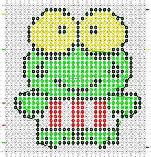 Keroppi Pixel Art Creation PNG image with transparent background