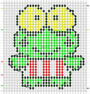 Keroppi Pixel Art Creation PNG Image